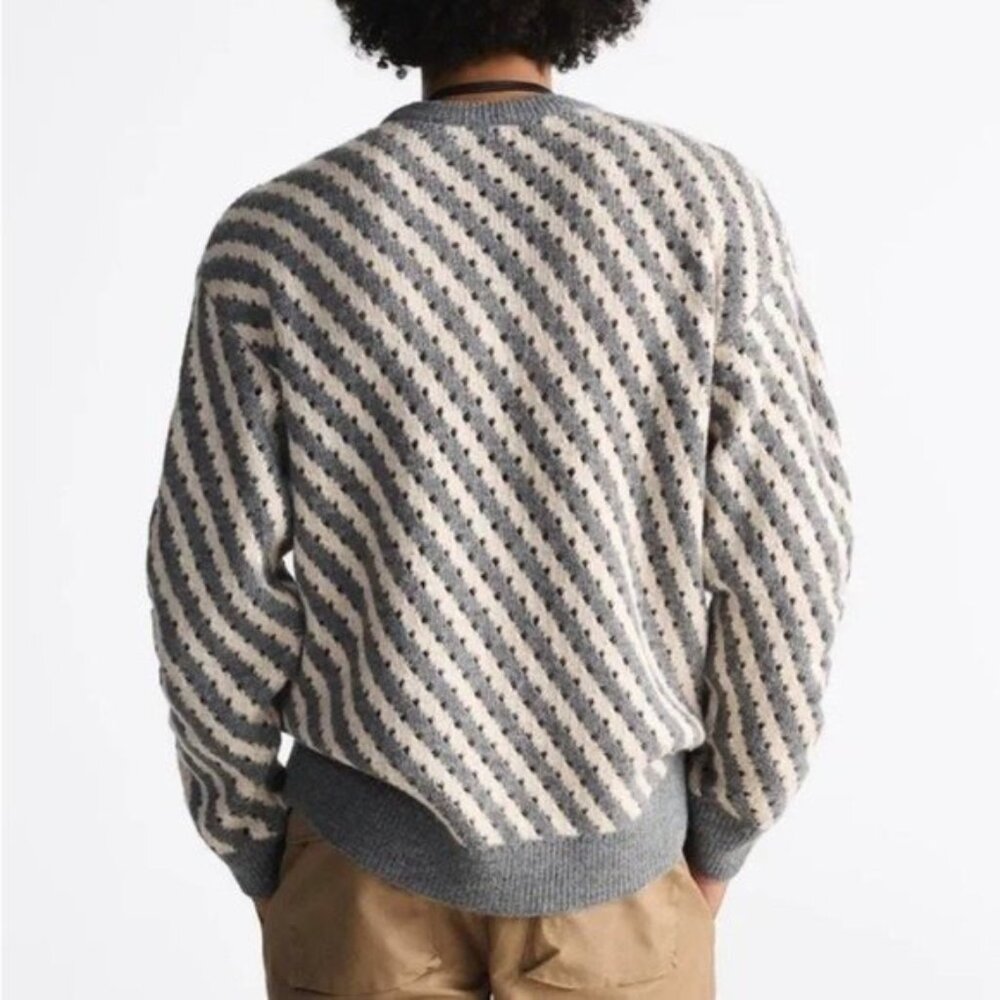 ZARA OPENWORK STRIPED SWEATER - Picture 2 of 7